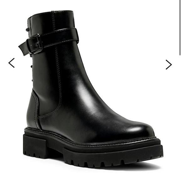 Black combat boots- worn once! - Picture 4 of 4